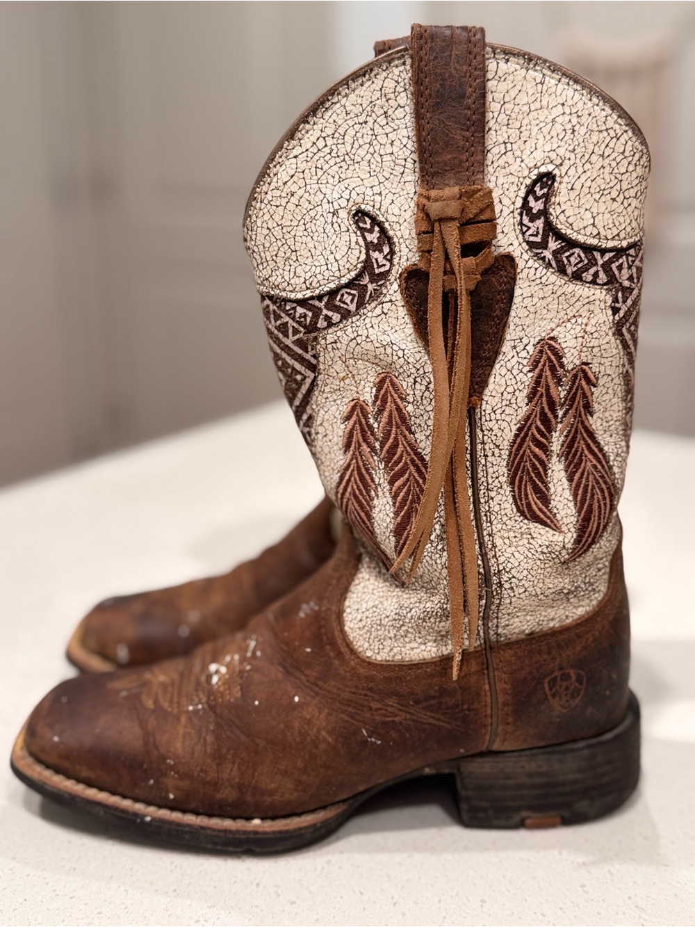 Ariat Brown & Cream Western Cowboy Boots